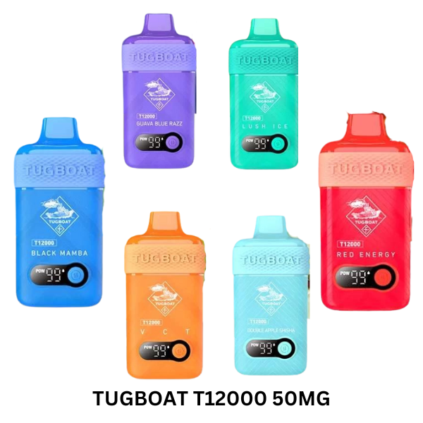 Tugboat T12000 Puffs 50Mg  : The Best Diposable Vape in Dubai