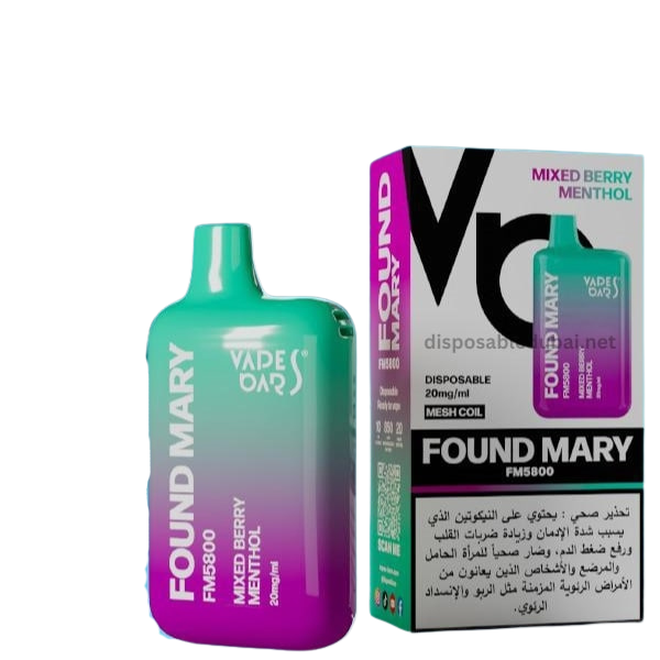 Vapes Bar Found Mary 5800 Puffs: The Best Disposable Vape in Dubai mixed berry menthol