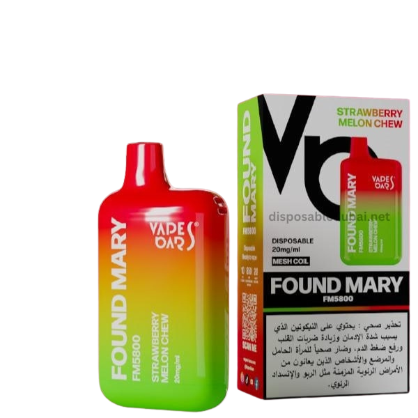 Vapes Bar Found Mary 5800 Puffs: The Best Disposable Vape in Dubai strawberry Melon Chew