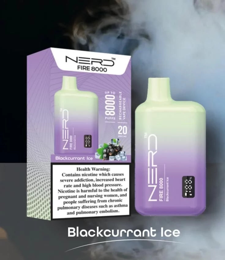 NERD™ FIRE 8000 PUFFS BLACKCURRANT ICE