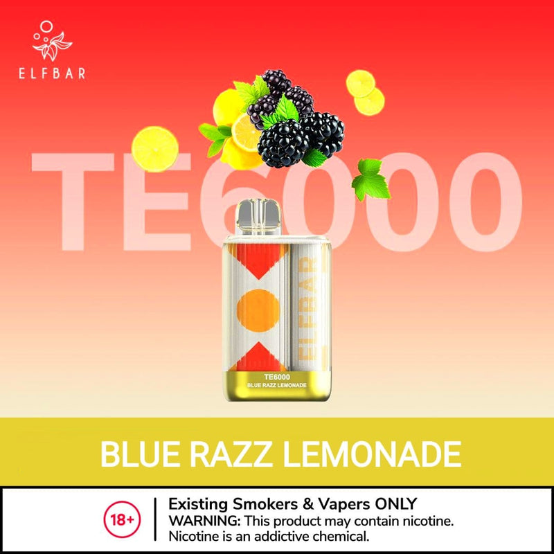 ELF BAR TE6000 DISPOSABLE VAPE IN DUBAI blue razz lemonade