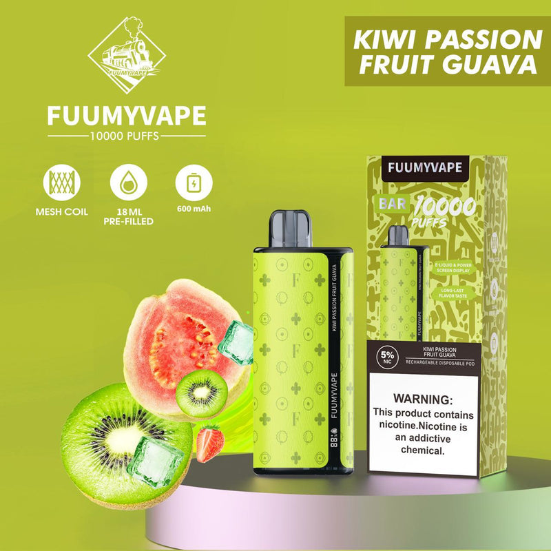 FuumyVape 10000 Puffs Disposable KIWI PASSION FRUIT GUAVA