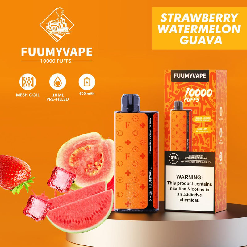 FuumyVape 10000 Puffs Disposable STRAWBERRY WATERMELON GUAVA