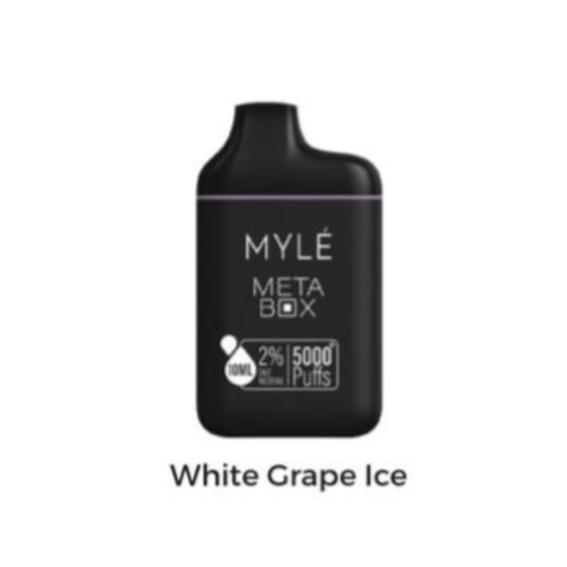 MYLE META BOX 5000 PUFFS WHITE GRAPE ICE