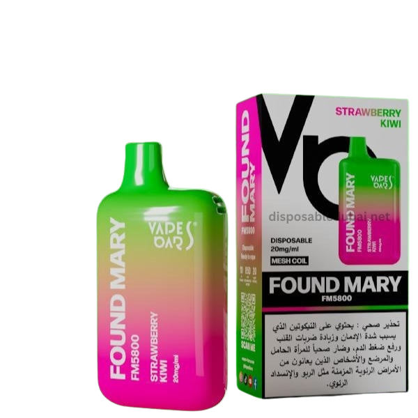 Vapes Bar Found Mary 5800 Puffs: The Best Disposable Vape in Dubai strawberry kiwi