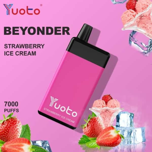 Yuoto Beyonder 7000 Puffs : The Best Diposable Vape in Dubai strawberry ice cream