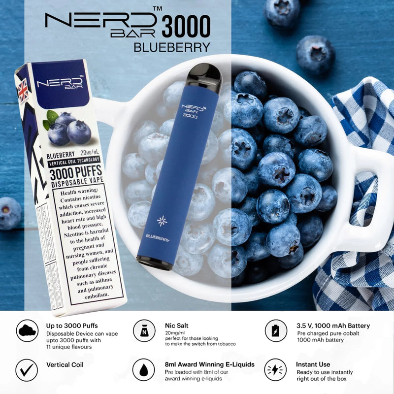 NERD™ BAR 3000 PUFFS BLUEBERRY