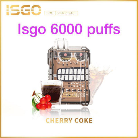 ISGO DISPOSABLE VAPE 6000 PUFFS CHERRY COKE
