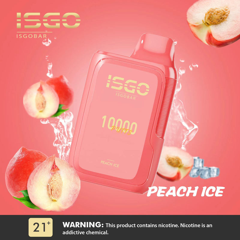 ISGO BAR DISPOSABLE 10000 Puffs PEACH ICE