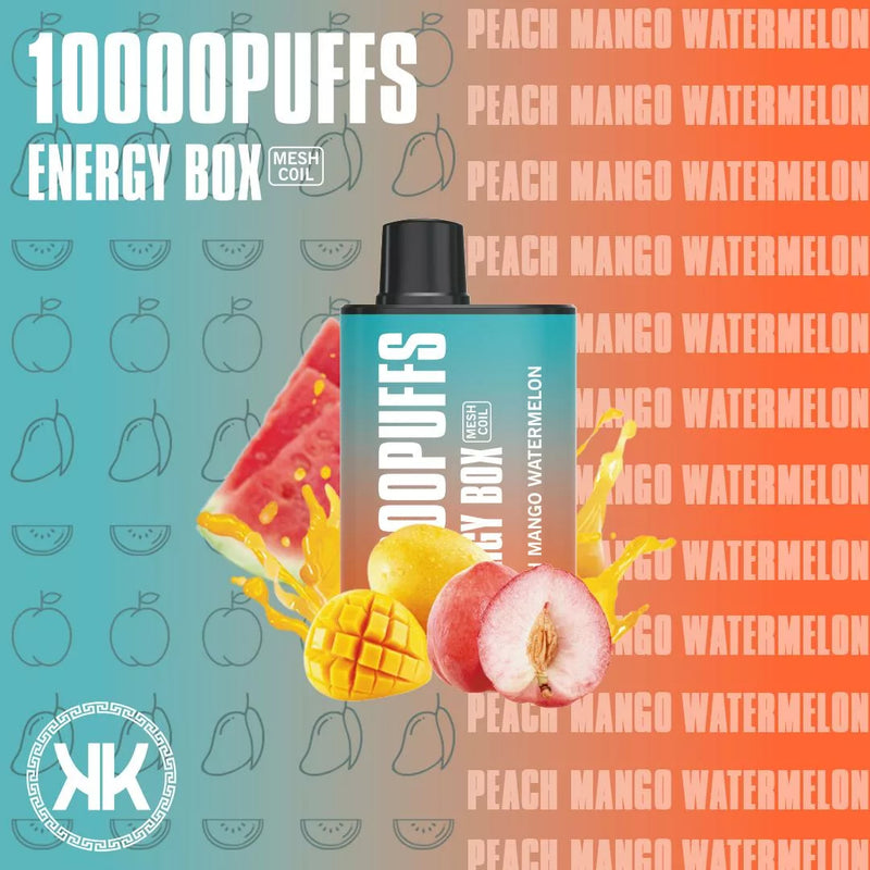 KK Energy Box 10000 Puffs PEACH MANGO WATERMELON
