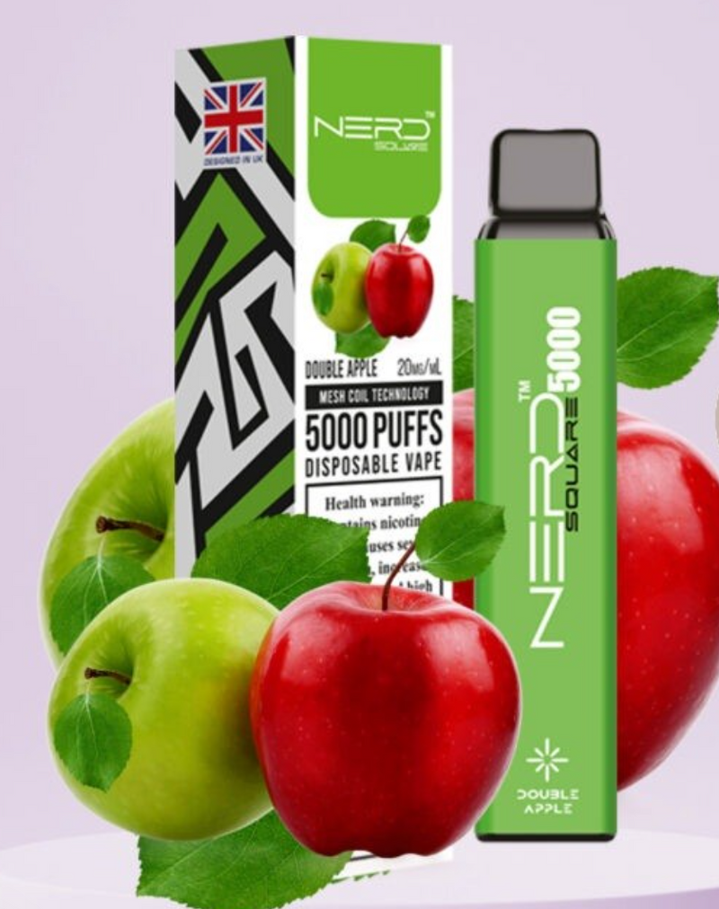 NERD SQUARE 5000 PUFFS DOUBLE APPLE