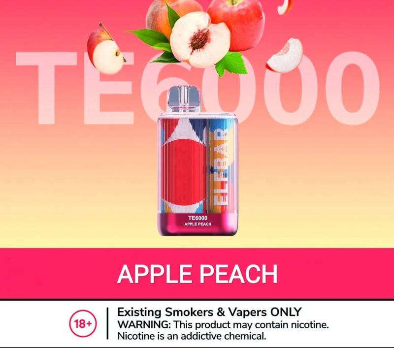 ELF BAR TE6000 DISPOSABLE VAPE IN DUBAI apple peach