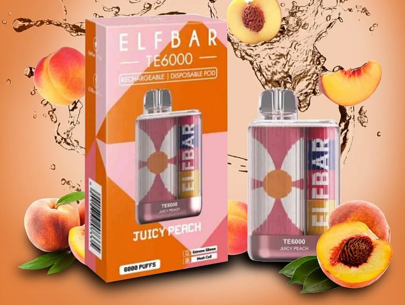 ELF BAR TE6000 DISPOSABLE VAPE IN DUBAI juicy peach