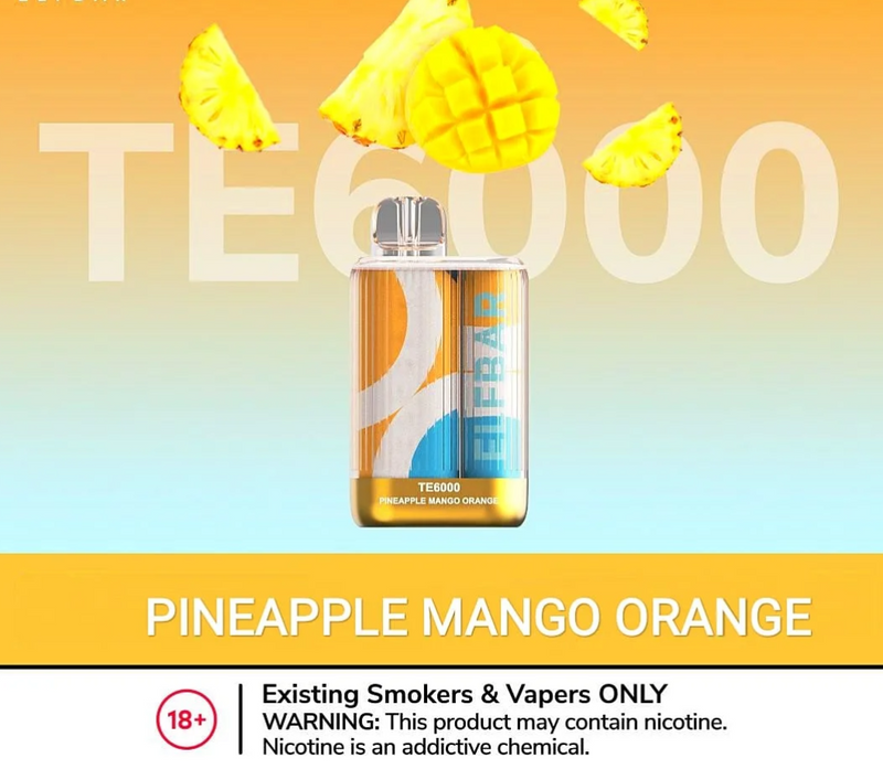 ELF BAR TE6000 DISPOSABLE VAPE IN DUBAI pineapple mango orange