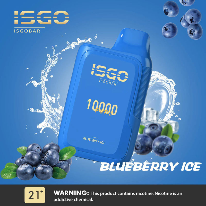 ISGO BAR DISPOSABLE 10000 Puffs BLUEBERRY ICE