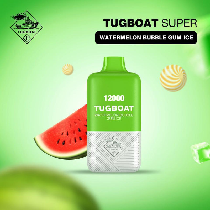 TUGBOAT SUPER 12000 PUFFS DISPOSABLE UAE watermelon bubble gum ice